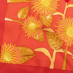 Hermes Carre 40 Tourne Sols Sunflower Scarf Orange Yellow Silk — view 2
