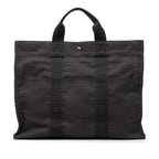 Hermes Her Line MM Tote Gray Canvas
