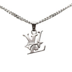 Louis Vuitton Monogram Low Chain Pendant Silver Metal