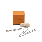 Louis Vuitton Monogram Low Chain Pendant Silver Metal — view 6
