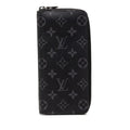Louis Vuitton Monogram Eclipse Zippy Wallet Vertical Zip Around Black Gray