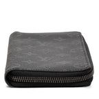 Louis Vuitton Monogram Eclipse Zippy Wallet Vertical Zip Around Black Gray — view 3