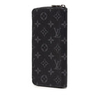Louis Vuitton Monogram Eclipse Zippy Wallet Vertical Zip Around Black Gray — view 2