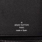 Louis Vuitton Monogram Eclipse Zippy Wallet Vertical Zip Around Black Gray — view 6
