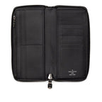 Louis Vuitton Monogram Eclipse Zippy Wallet Vertical Zip Around Black Gray — view 4