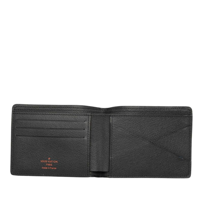 Louis Vuitton Monogram Ink Upside Down Portefeuille Multiple Bifold Wallet Navy — view 4