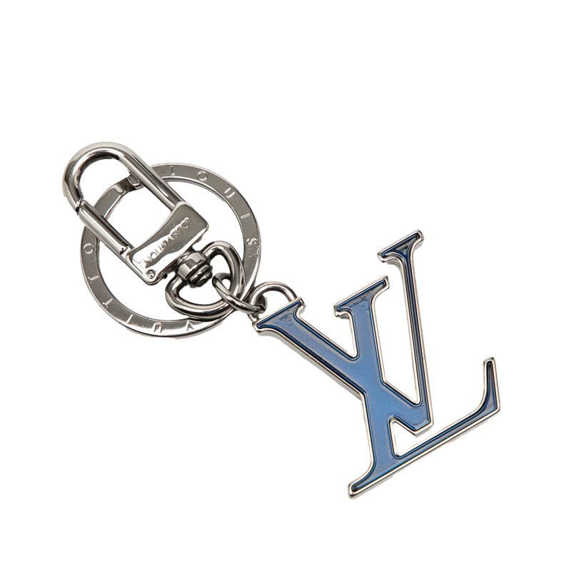 Louis Vuitton Porte Cles LV Chromatic Key Holder Charm Silver Black Metal