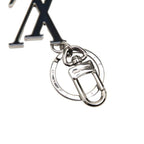 Louis Vuitton Porte Cles LV Chromatic Key Holder Charm Silver Black Metal — view 3