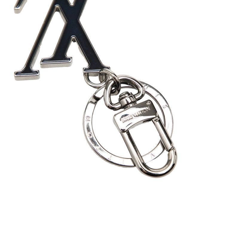 Louis Vuitton Porte Cles LV Chromatic Key Holder Charm Silver Black Metal — view 3