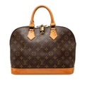 Louis Vuitton Monogram Alma PM Handbag Brown Leather