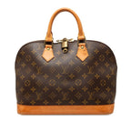 Louis Vuitton Monogram Alma PM Handbag Brown Leather