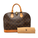 Louis Vuitton Monogram Alma PM Handbag Brown Leather — view 9