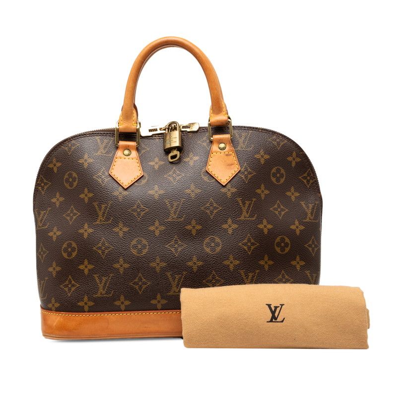Louis Vuitton Monogram Alma PM Handbag Brown Leather — view 9