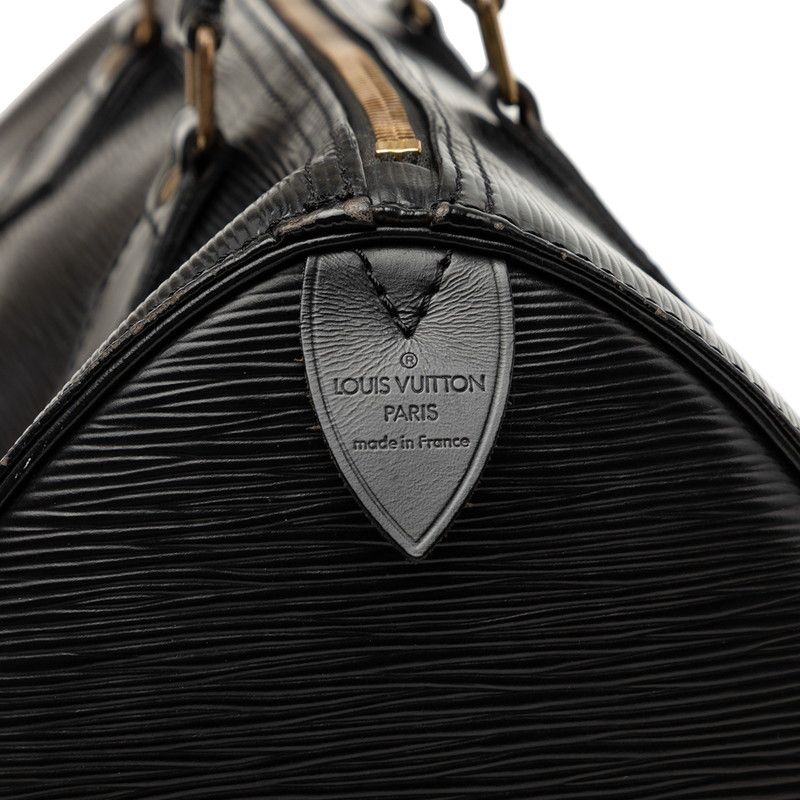 Louis Vuitton Epi Speedy 35 Boston Bag Noir Black Leather — view 8