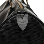 Louis Vuitton Epi Speedy 35 Boston Bag Noir Black Leather — view 8