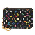 Louis Vuitton Monogram Multicolor Pochette Cles Coin Purse Noir Black Leather