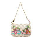 Louis Vuitton Damier Azur Vivienne Mini Pochette Pouch Mini Handbag White
