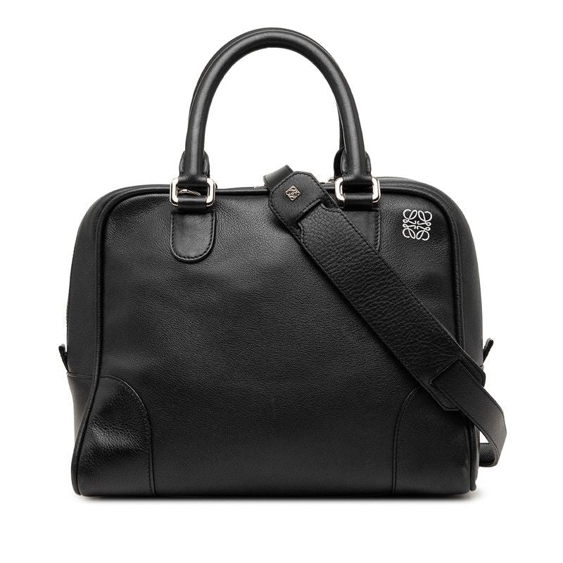 Loewe Anagram 2-Way Shoulder Bag Black Leather