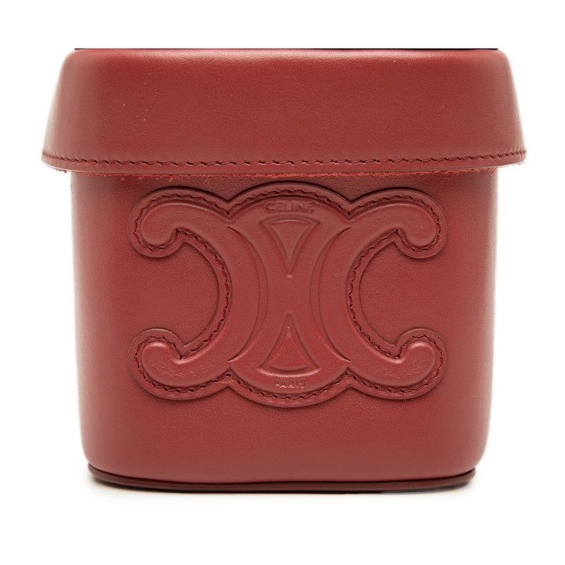 Celine Cuir Triomphe Crossbody Small Box Shoulder Bag Mini Pochette Pink Leather — view 4