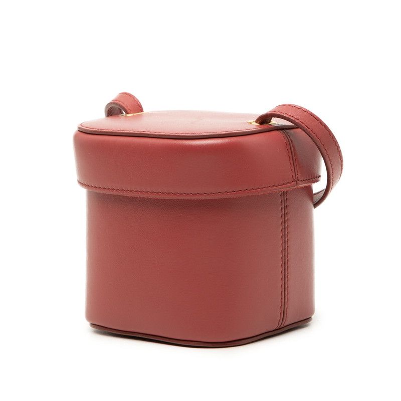 Celine Cuir Triomphe Crossbody Small Box Shoulder Bag Mini Pochette Pink Leather — view 2