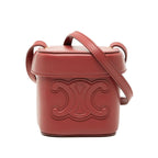 Celine Cuir Triomphe Crossbody Small Box Shoulder Bag Mini Pochette Pink Leather