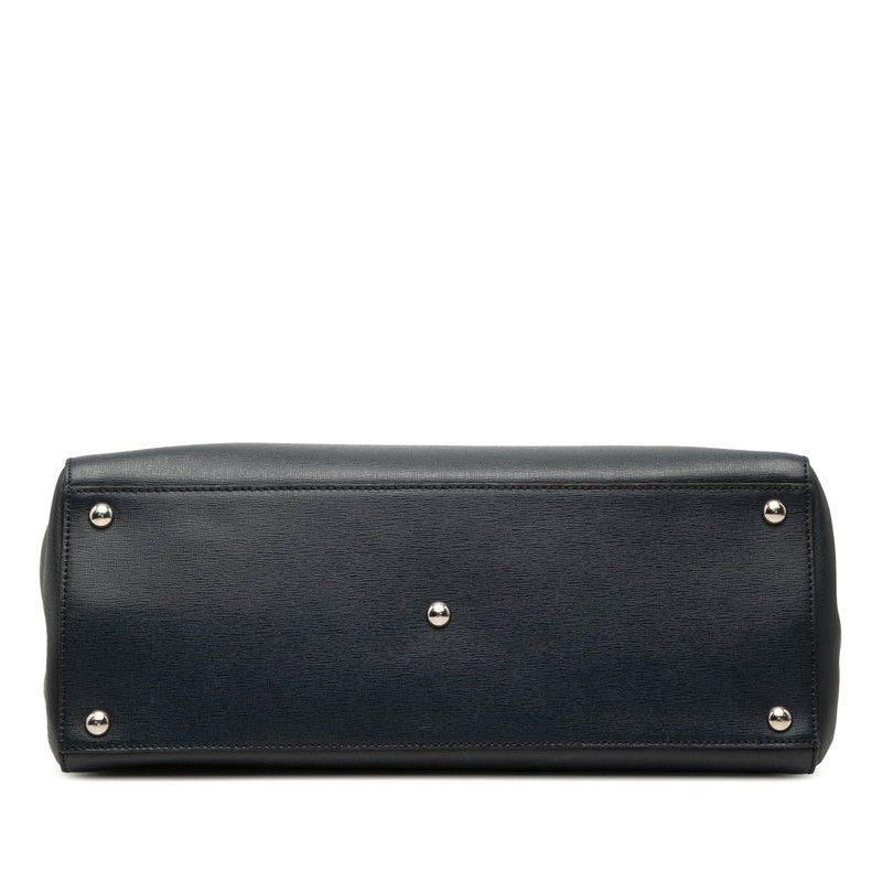 Fendi Toujour 2-Way Shoulder Bag Navy Leather — view 3