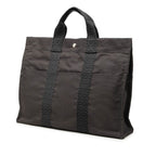 Hermes Her Line MM Tote Gray Canvas — view 2