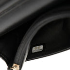 Chanel CC Logo Studs Chain Wallet Shoulder Bag Black Calfskin — view 6