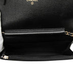 Chanel CC Logo Studs Chain Wallet Shoulder Bag Black Calfskin — view 4