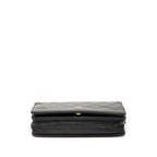 Chanel CC Logo Studs Chain Wallet Shoulder Bag Black Calfskin — view 3
