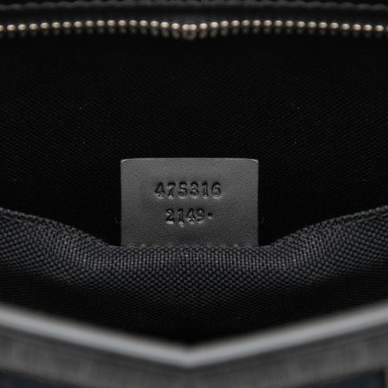 Gucci GG Supreme Sherry Line Clutch Black Leather — view 6