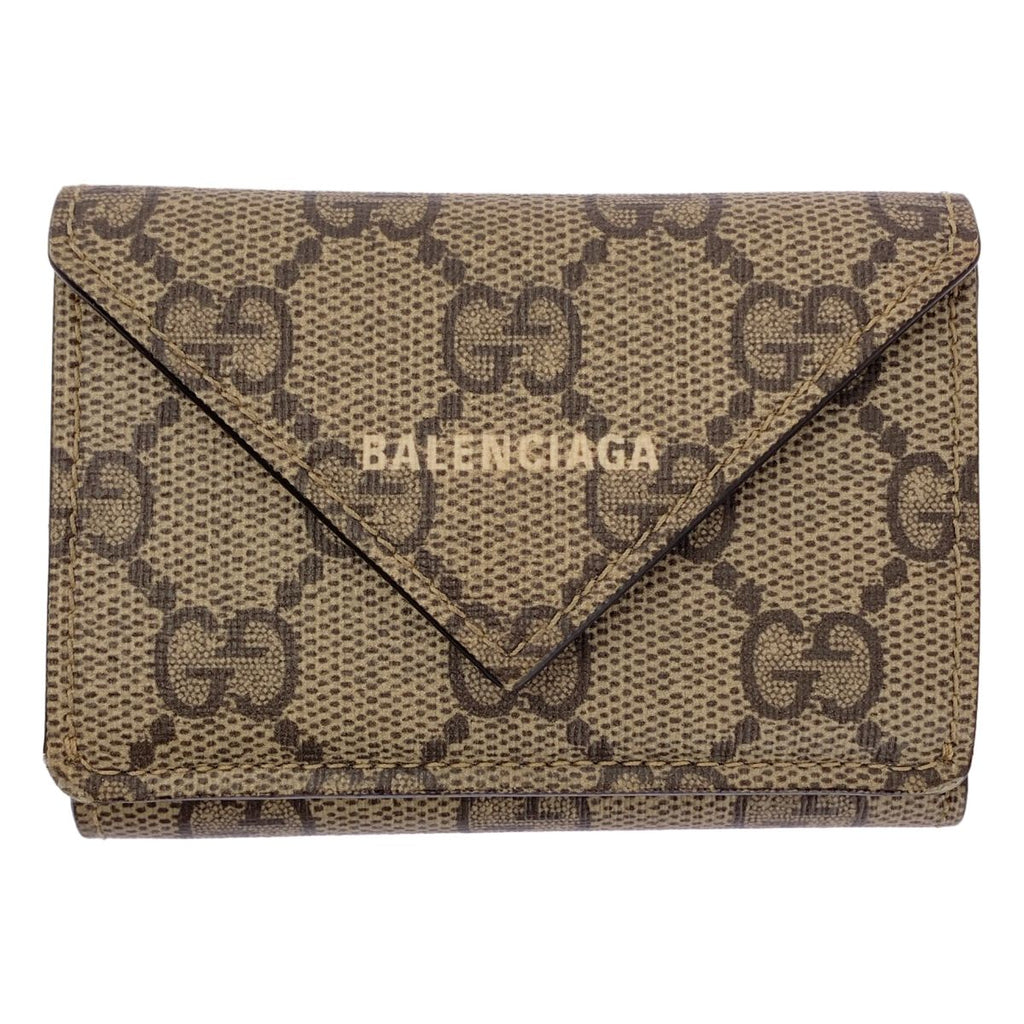 Gucci the Hacker Project Paper Mini Wallet Beige
