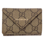 Gucci the Hacker Project Paper Mini Wallet Beige