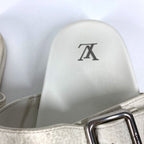 Louis Vuitton Sandals LV Venice Mules Leather Blanc White — view 4