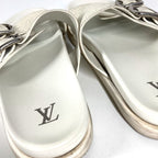 Louis Vuitton Sandals LV Venice Mules Leather Blanc White — view 5