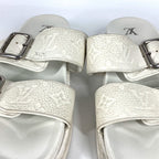 Louis Vuitton Sandals LV Venice Mules Leather Blanc White — view 3