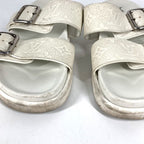 Louis Vuitton Sandals LV Venice Mules Leather Blanc White — view 2