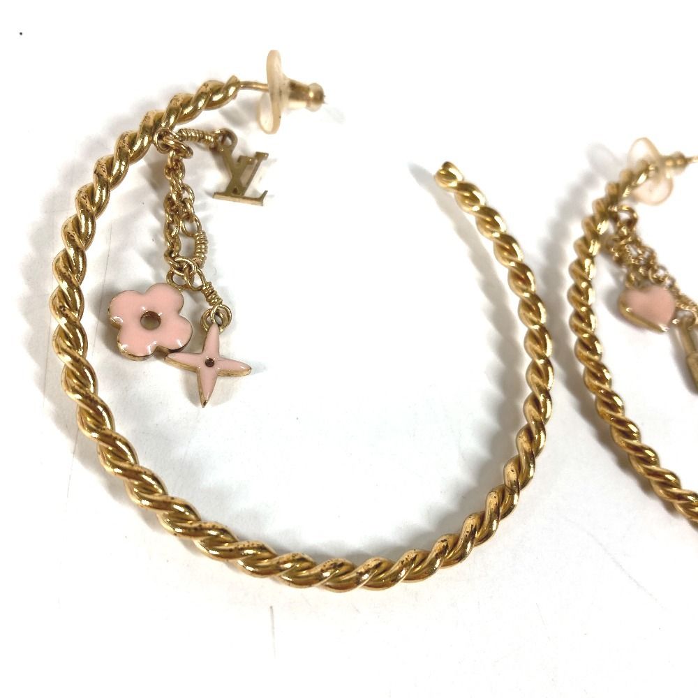 Louis Vuitton Earrings Cles All Metal Gold — view 3