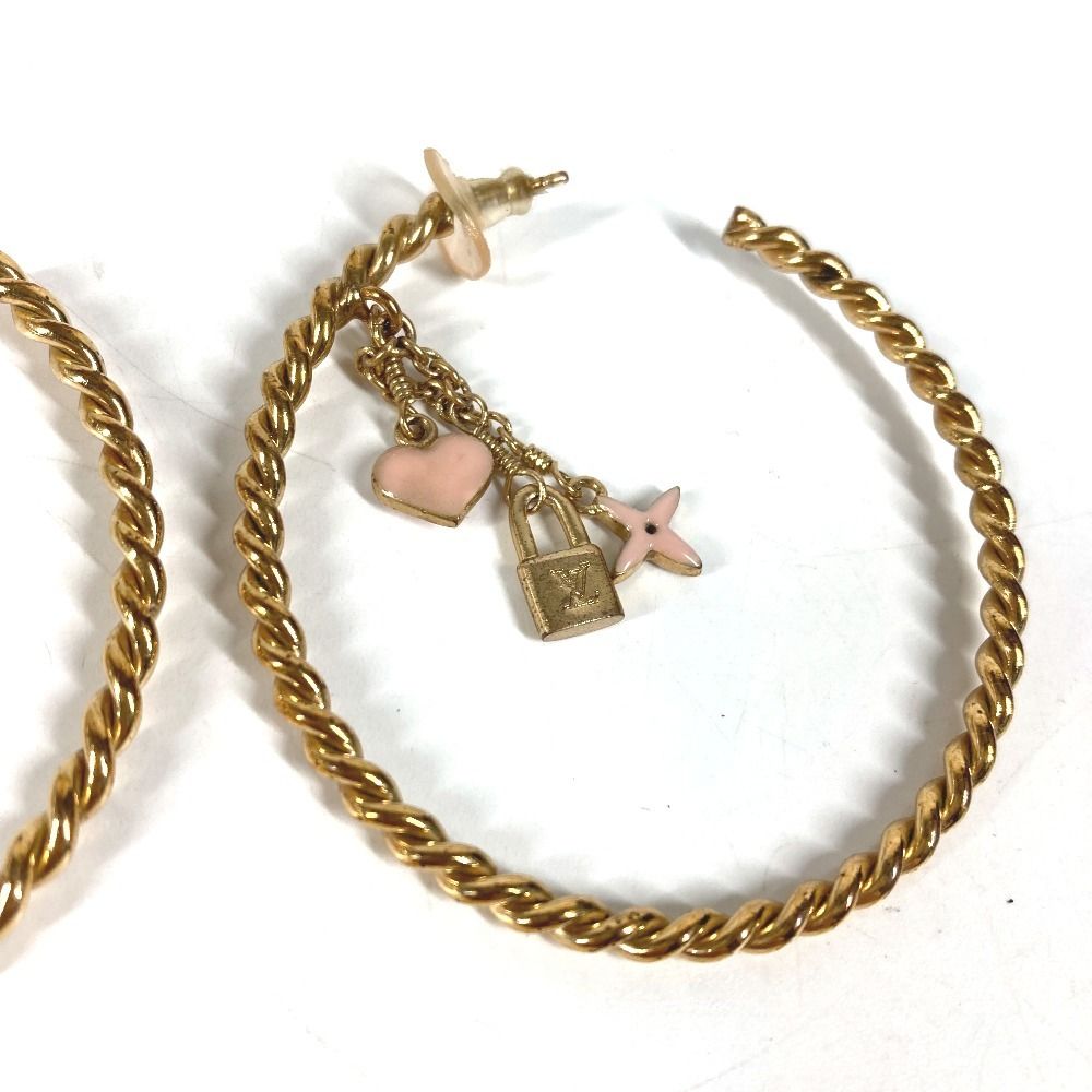 Louis Vuitton Earrings Cles All Metal Gold — view 4