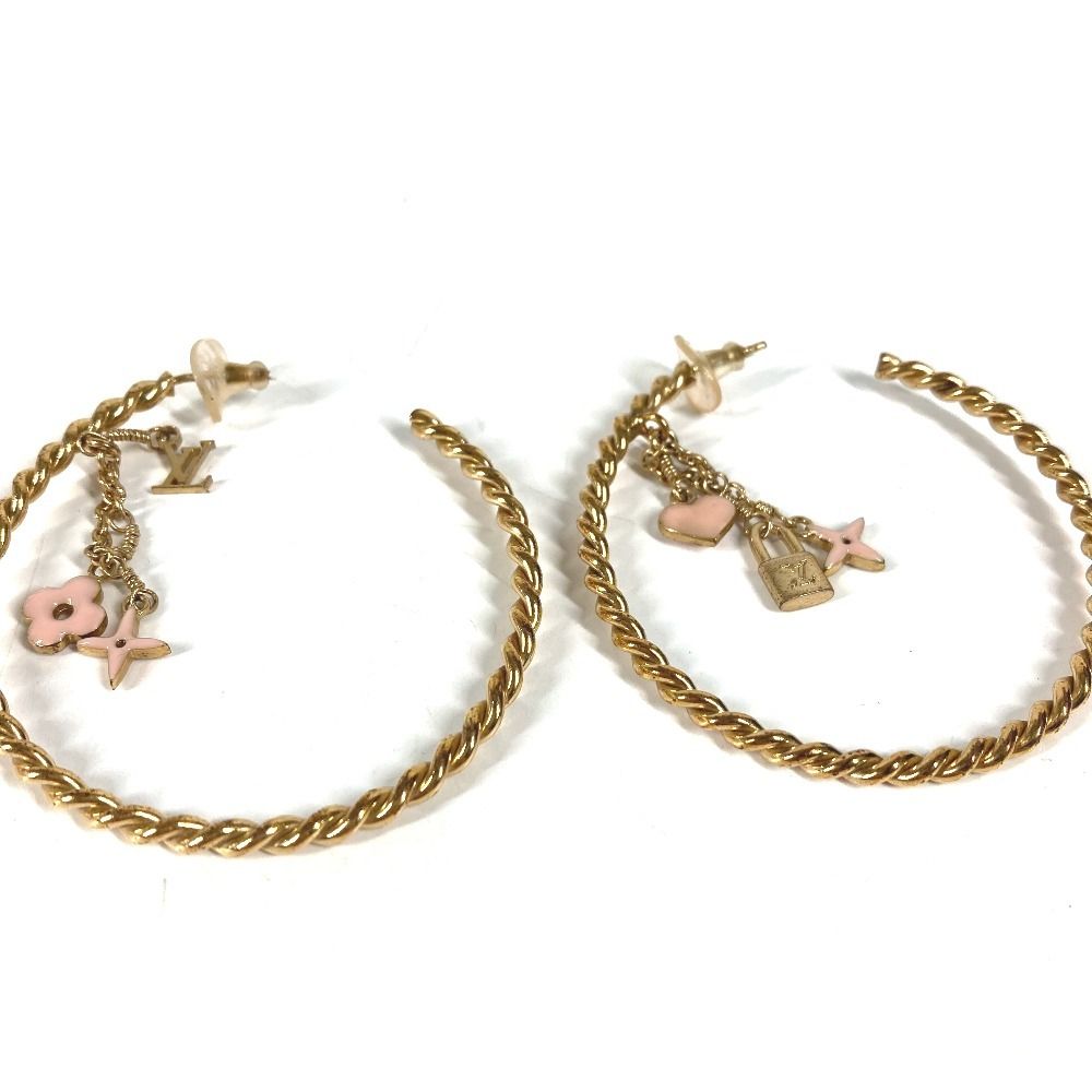 Louis Vuitton Earrings Cles All Metal Gold — view 2