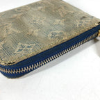 Louis Vuitton Bifold Wallet Mini Zippy Monogram Denim Canvas Blue — view 7