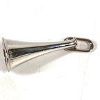Hermes Pendant Horn Logo Metal Silver — view 4