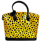 Louis Vuitton Handbag Lockit MM Patent Leather Yellow
