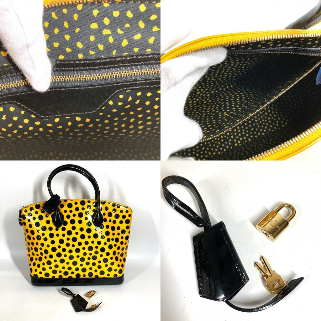 Louis Vuitton Handbag Lockit MM Patent Leather Yellow — view 9