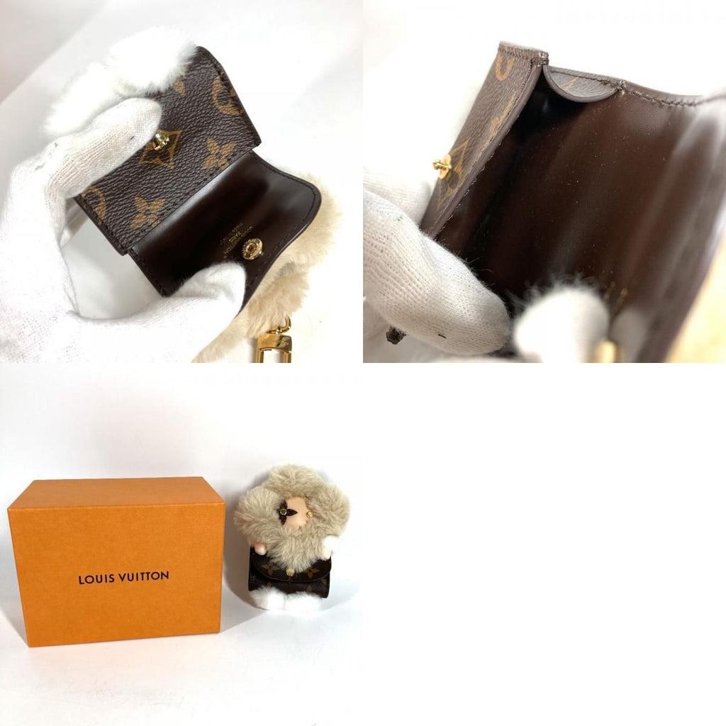 Louis Vuitton Key Holder Bag Charm Vivienne Strap Monogram Canvas Brown — view 9