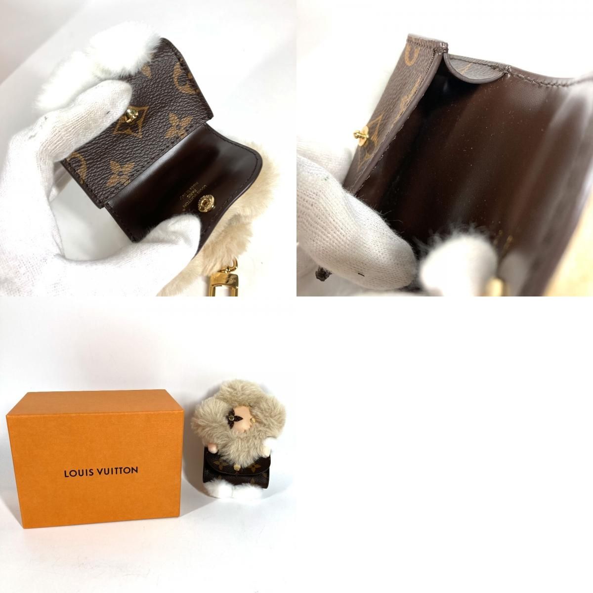Louis Vuitton Key Holder Bag Charm Vivienne Strap Monogram Canvas Brown — view 9