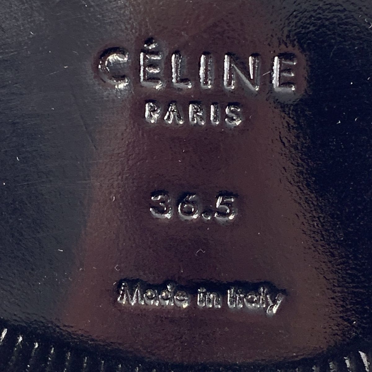 Celine Leather Lace Up Shoes 36.5 Black — view 6
