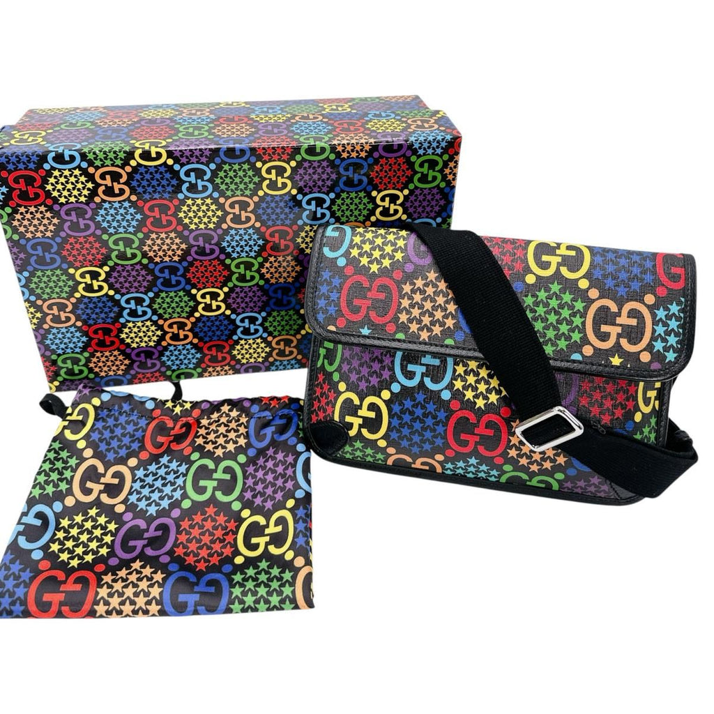 Gucci Belt Bag Waist Pouch GG Psychedelic Black Multicolor