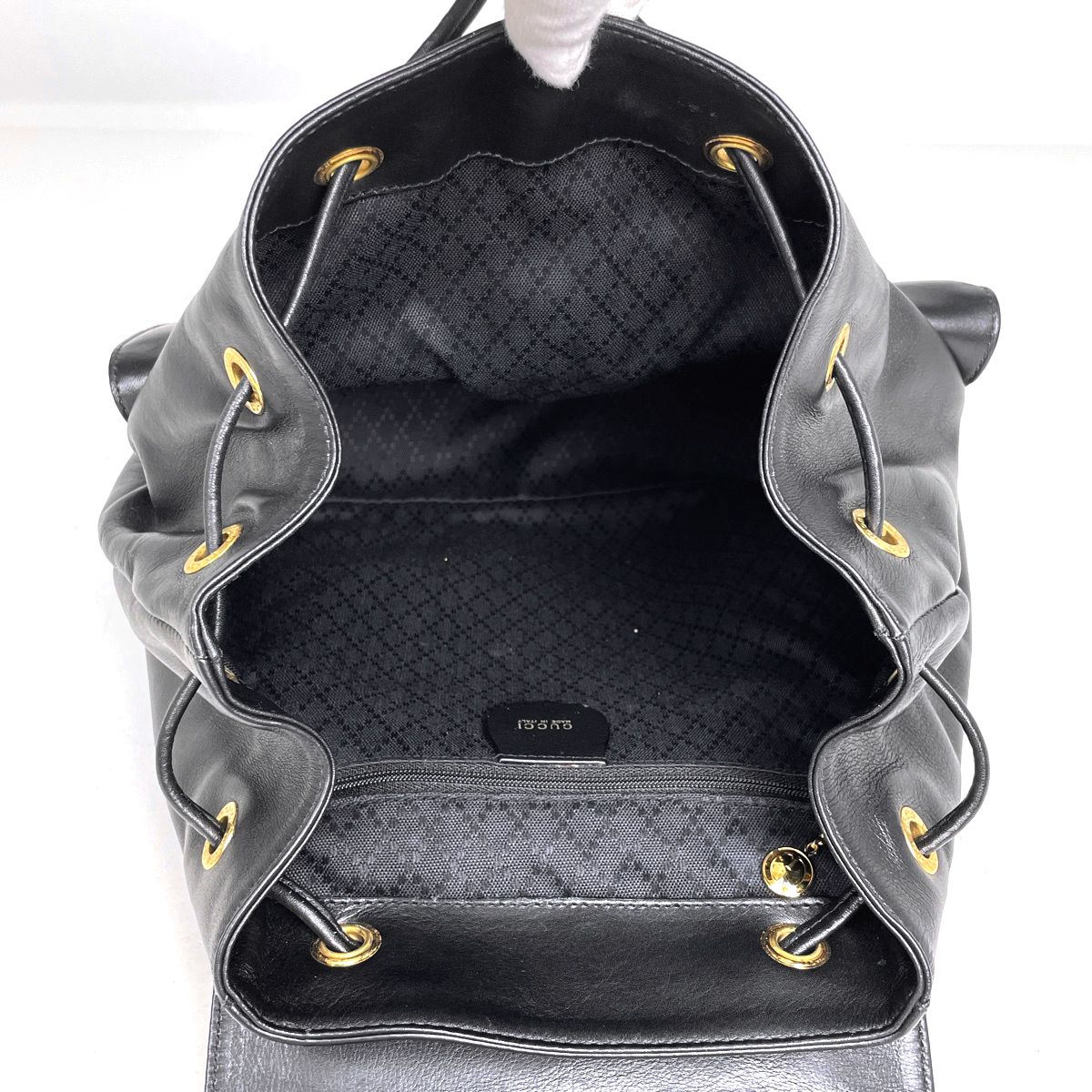 Gucci Bamb Backpack Leather Black — view 9