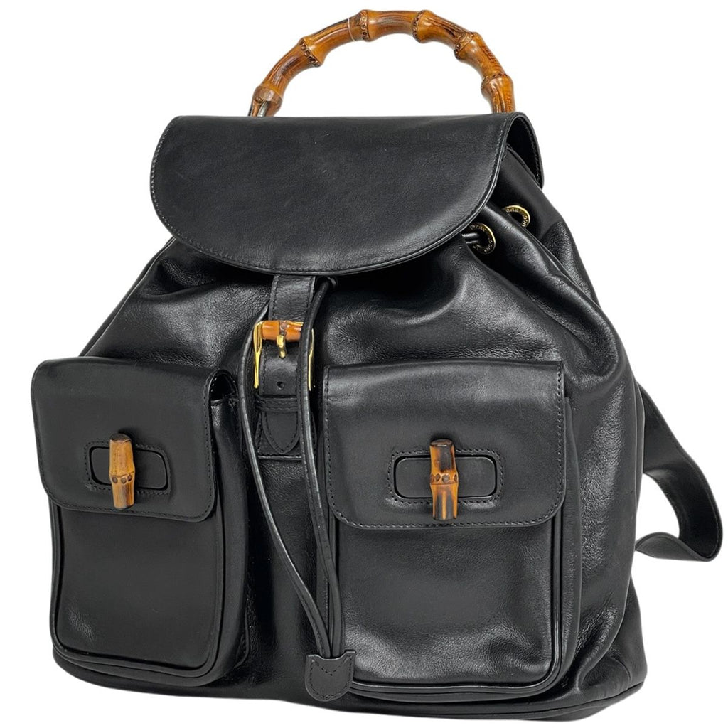 Gucci Bamb Backpack Leather Black